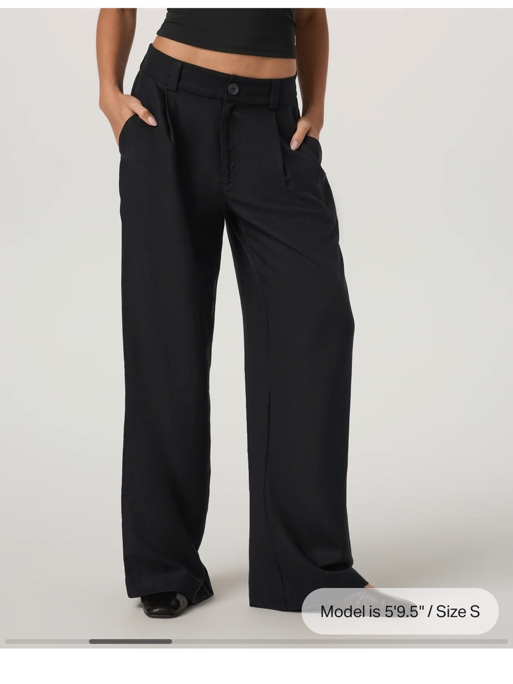 Vuori Black Trestles Twill Wideleg Trousers with Side Pockets